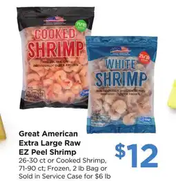 Food 4 Less Great American Extra Large Raw EZ Peel Shrimp offer