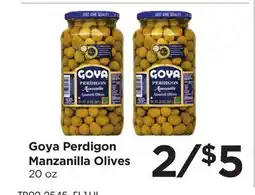 Food 4 Less Goya Perdigon Manzanilla Olives offer