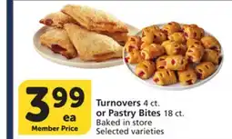 Vons Turnovers 4 ct. or Pastry Bites 18 ct offer