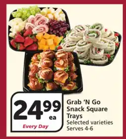 Vons Grab'N Go Snack Square Trays offer