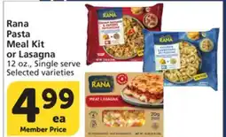 Vons Rana Pasta Meal Kit or Lasagna offer