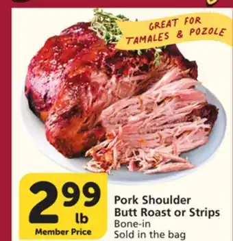 Vons Pork Shoulder Butt Roast or Strips offer