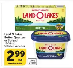 Vons Land O Lakes Butter Quarters or Spread offer