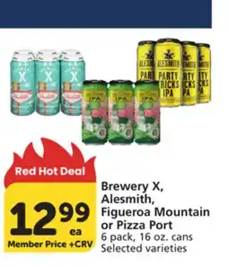 Vons Brewery X, Alesmith, Figueroa Mountain or Pizza Port offer