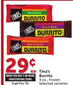 Vons Tina's Burrito offer