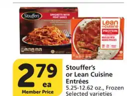 Vons Stouffer's or Lean Cuisine Entrées offer