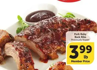 Vons Pork Baby Back Ribs offer