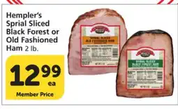 Vons Hempler's Sprial Sliced Black Forest or Old Fashioned Ham offer