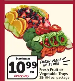 Vons Fresh Fruit or Vegetable Trays offer