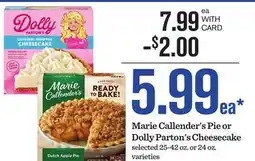 Mariano's Marie Callender's Pie or Dolly Parton's Cheesecake offer