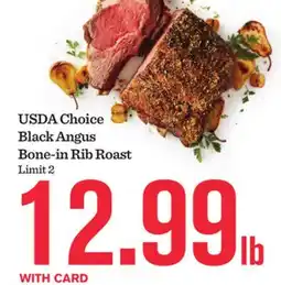 Mariano's USDA Choice Black Angus Bone-in Rib Roast offer