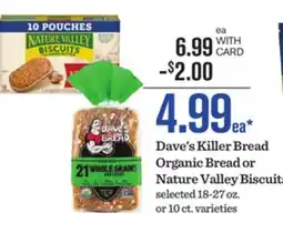 Mariano's Dave's Killer Bread Organic Bread or Nature Valley Biscuits offer