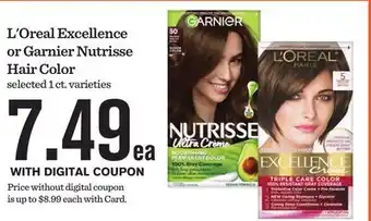 Mariano's L'Oreal Excellence or Garnier Nutrisse Hair Color offer