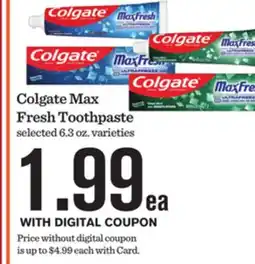 Mariano's Colgate Max Fresh Toothpaste offer