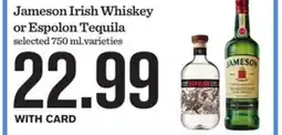 Mariano's Jameson Irish Whiskey or Espolon Tequila offer