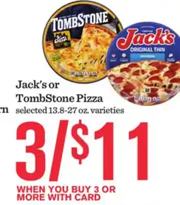 Mariano's Jack's or TombStone Pizza offer