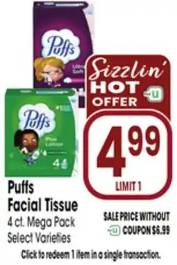 Jewel-Osco Puffs Facial Tissue offer