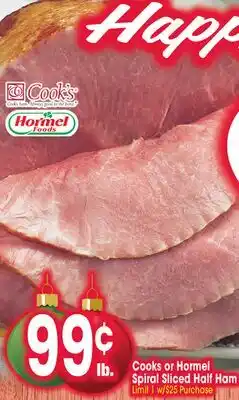 Jewel-Osco Cooks or Hormel Spiral Sliced Half Ham offer