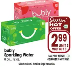 Jewel-Osco bubly Sparkling Water offer