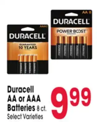 Jewel-Osco Duracell AA or AAA Batteries offer