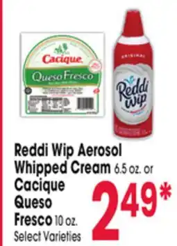 Jewel-Osco Reddi Wip Aerosol Whipped Cream 6.5 oz. or Cacique Queso Fresco 10 oz offer