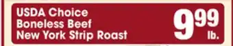 Jewel-Osco USDA Choice Boneless Beef New York Strip Roast offer