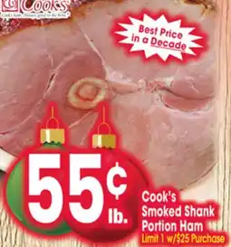Jewel-Osco Cook's Smoked Shank Portion Ham offer