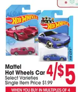 Jewel-Osco Mattel Hot Wheels Car offer