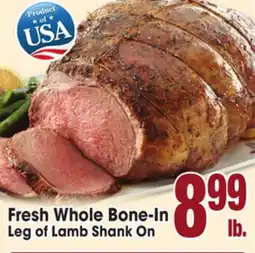 Jewel-Osco Fresh Whole Bone-In Leg of Lamb Shank On offer