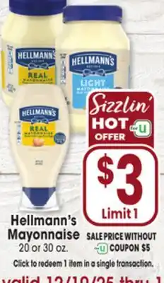 Jewel-Osco Hellmann's Mayonnaise offer