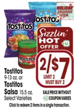 Jewel-Osco Tostitos 9-13 oz. or Tostitos Salsa 15.5 oz offer