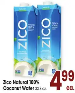 Jewel-Osco Zico Natural 100% Coconut Water offer