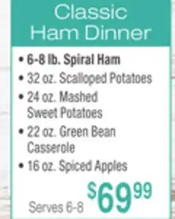 Jewel-Osco Classic Ham Dinner offer