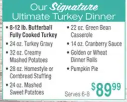 Jewel-Osco Signature Ultimate Turkey Dinner offer