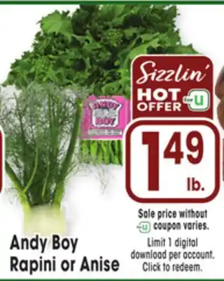 Jewel-Osco Andy Boy Rapini or Anise offer