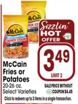 Jewel-Osco McCain Fries or Potatoes offer