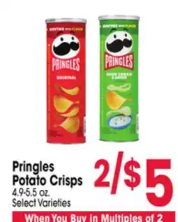 Jewel-Osco Pringles Potato Crisps offer