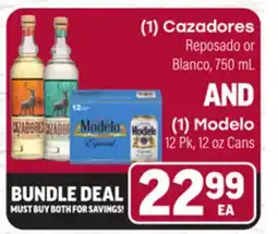 Tony’s Fresh Market (1) Cazadores or (1) Modelo offer