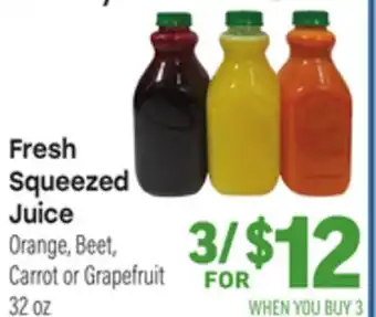 Tony’s Fresh Market Fresh Squeezed Juice offer