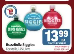 Tony’s Fresh Market BuzzBallz Biggies offer