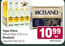Tony’s Fresh Market Topo Chico or Riceland offer