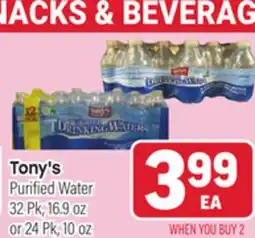 Tony’s Fresh Market Tony's Purified Water offer