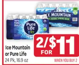 Tony’s Fresh Market Ice Mountain or Pure Life offer