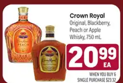 Tony’s Fresh Market Crown Royal Original, Blackberry, Peach or Apple Peach Whisky offer