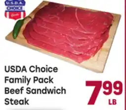 Tony’s Fresh Market USDA Choice Family Pack Beef Sandwich Steak offer