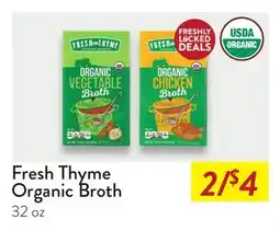 Fresh Thyme Fresh Thyme Organic Broth offer