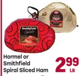 Tony’s Fresh Market Hormel or Smithfield Spiral Sliced Ham offer