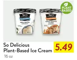 Fresh Thyme So Delicious Plant-Based Ice Cream offer