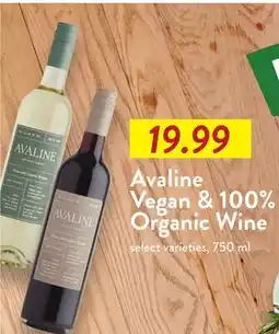 Fresh Thyme Avaline Vegan & 100% Organic Wine offer