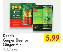 Fresh Thyme Reed's Ginger Beer or Ginger Ale offer